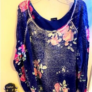 Torrid floral slouchy sweater.